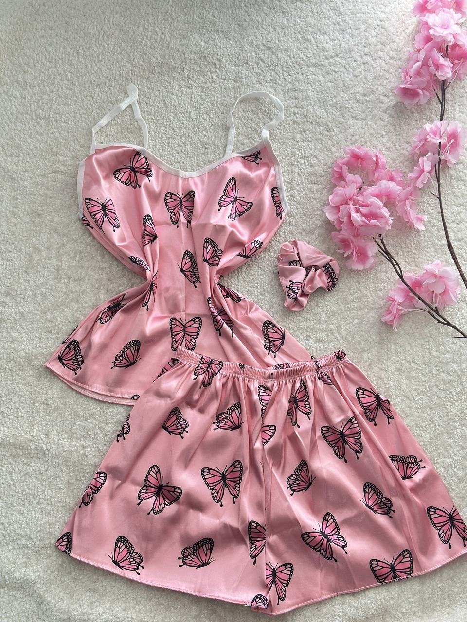 ست ساتن طرح پروانه